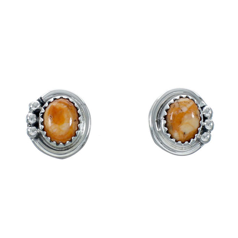 Navajo Oyster Shell Genuine Sterling Silver Post Earrings JX131057